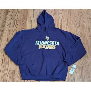 Minnesota Vikings Sweatshirt Men's X-Large, Purple Hoodie NFL Team Apparel, NWT